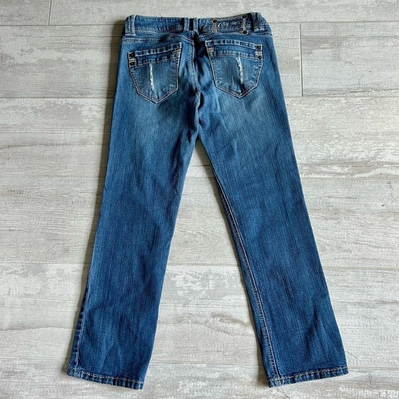 Vintage Y2K Candies distressed ankle straight leg jeans low rise size 26 /3​​​​ - Picture 4 of 7